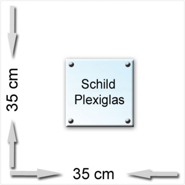 Plexiglass Schild 35cm