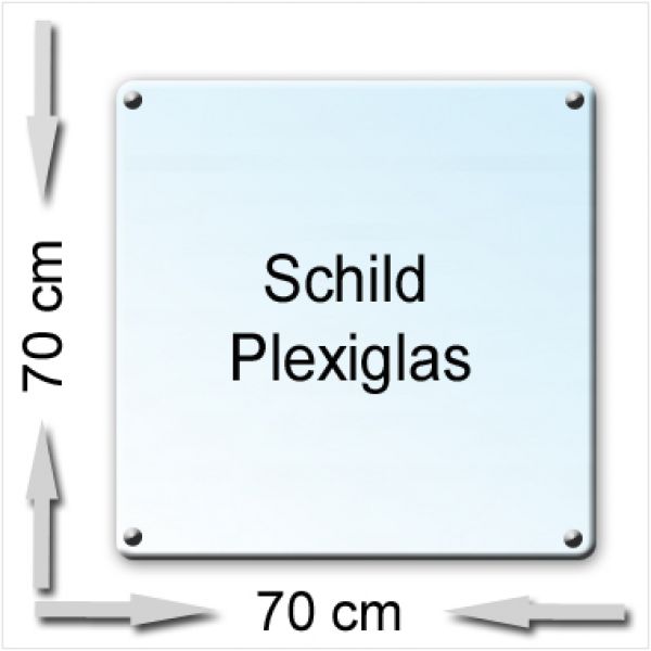 Plexy Schild 70cm