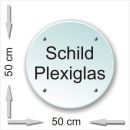 Acrylglas Schild - Kreis 50x50