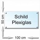 Plexiglas Schild 50 x 100 cm